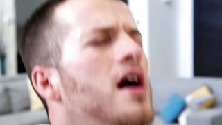Inked gay man is fucked in the ass before he does the same