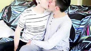 Emo young guy fucked bareback by tougher pale twink friend