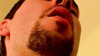 Attractive Paradox chainsmokin marlboro black while jerking his cock passionately