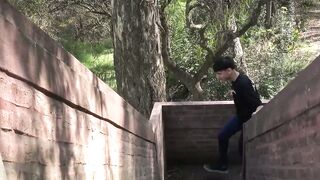 Horny soldiers take turns on fucking intruder Rene Sava tight ass