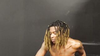 Lustful black jocks Black Mamba and Savage Moore indulge into wild bareback on the ph