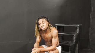 Lustful black jocks Black Mamba and Savage Moore indulge into wild bareback on the ph