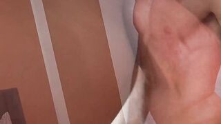 Twink bottom Kai Cho moans while hung jock Drake Von breeds his asshole