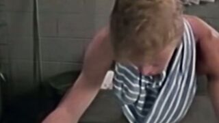 Blonde retro homo Jeff Carson gets dominated by Tim Kramers mouth and schlong