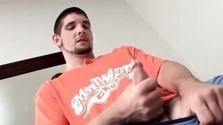 Str8Thugs.com - Handsome Tim's squirting cum load jerk off session with a focus on hi
