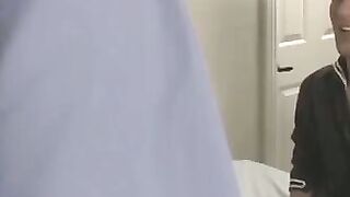 Kinky nurse Kaylo Riley rides big rock hard cock bareback