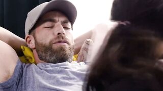 Lucky dude bareback fucks new TS roommate so hard