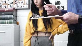 Adorable teen thief Judy Jolie hard fucked by police officer