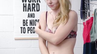 Interrogated blonde teen Nikole Nash fucked after thievery