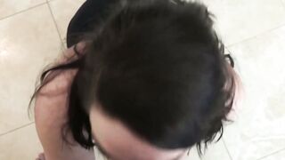 Nasty teen Raven Reign deepthroats stepdad before banging