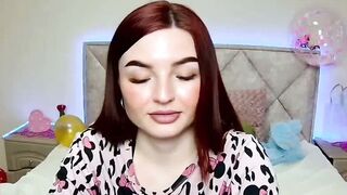Busty redhead amateur babe on webcam