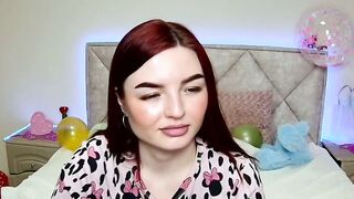 Busty redhead amateur babe on webcam