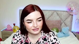 Busty redhead amateur babe on webcam