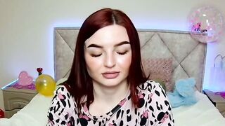 Busty redhead amateur babe on webcam