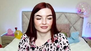 Busty redhead amateur babe on webcam
