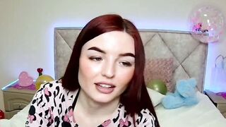 Busty redhead amateur babe on webcam