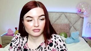 Busty redhead amateur babe on webcam