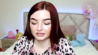 Busty redhead amateur babe on webcam