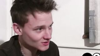 Shy Steve Maxx fucked doggystyle bareback after sucking cock