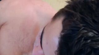 Sexy surfer Scotty Dean jerks off while watching himself in the mirror