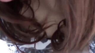 Japanese lady squirts during building rooftop masturbation