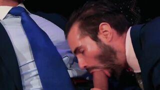 PlayingMen.com - Classy executives enjoy sloppy oral sex after playing cards with hea