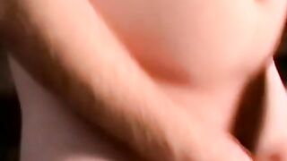 Ebony amateur munching on white cock and balls