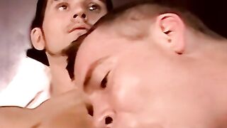 Fat dick rider gives hairy amateur dude a fantastic blowjob