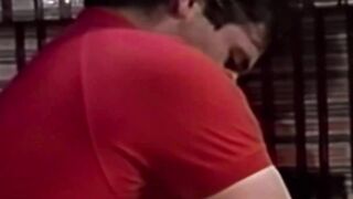 Very horny Steve Scott wants to burst cum so he gets sucked by a muscled gay