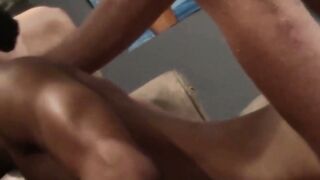 Hairy stud get on fours to suck dick and get banged