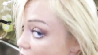 SisterLikesMe.com - Hot blonde babe Kenzie Green gets drilled hard from behind like a