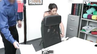 Teen shoplifter Brooklyn Gray stripped and pussy drilled