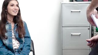 Teen brunette Gianna Gem doggystyle hard pounded by officer