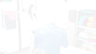 Teen brunette Gianna Gem doggystyle hard pounded by officer