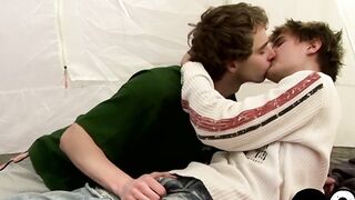 Cute Karel Fox pounded doggystyle after camping trip blowjob
