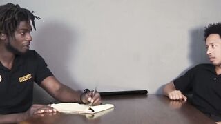 SayUncleNetwork.com - Muscle security officer bareback drills gay guy after a hot BJ