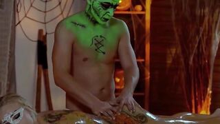 LETSDOEIT - Big Tit cougar Kalya Green Enjoying Halloween Night At The Spa Center Inside beauty Raunchy Boned