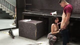 good hispanic wants to dance and fucked on the stage