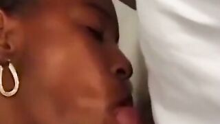 Young ebony pussy pounded doggystyle before reverse cowgirl