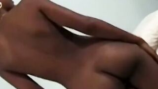 Young ebony pussy pounded doggystyle before reverse cowgirl