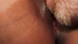 Teen ebony babe fucked missionary ends with jizz on pussy