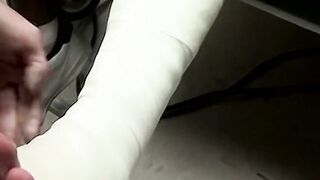 Hot Evan Heinze takes more than a foot cast in the emergency room