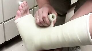 Hot Evan Heinze takes more than a foot cast in the emergency room