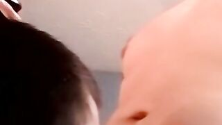 Gay amateurs in threeway jack off while cocks are sucked