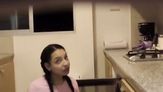 nasty maid Matilde Ramos gets excited to bang her clients rough penis after work