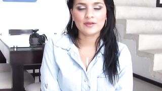 thick and curvy hispanic agrees to banged! stranger