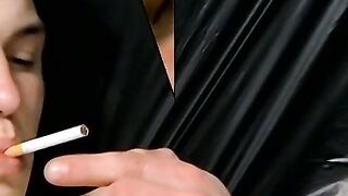 Gorgeous Jeremiah Johnson shoots load to his cigarette pack after jacking and sucking