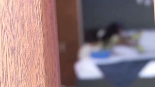 Vick Valencia cleans the house before the dick
