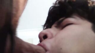 Attractive stud sucks cock and balls till rock hard