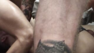 Close up barebacking with a cock hungry twink